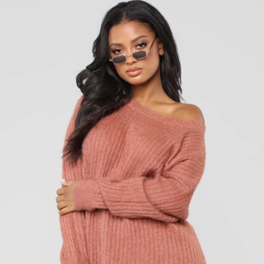 Fuzzy Tunic Sweater Fashion Nova